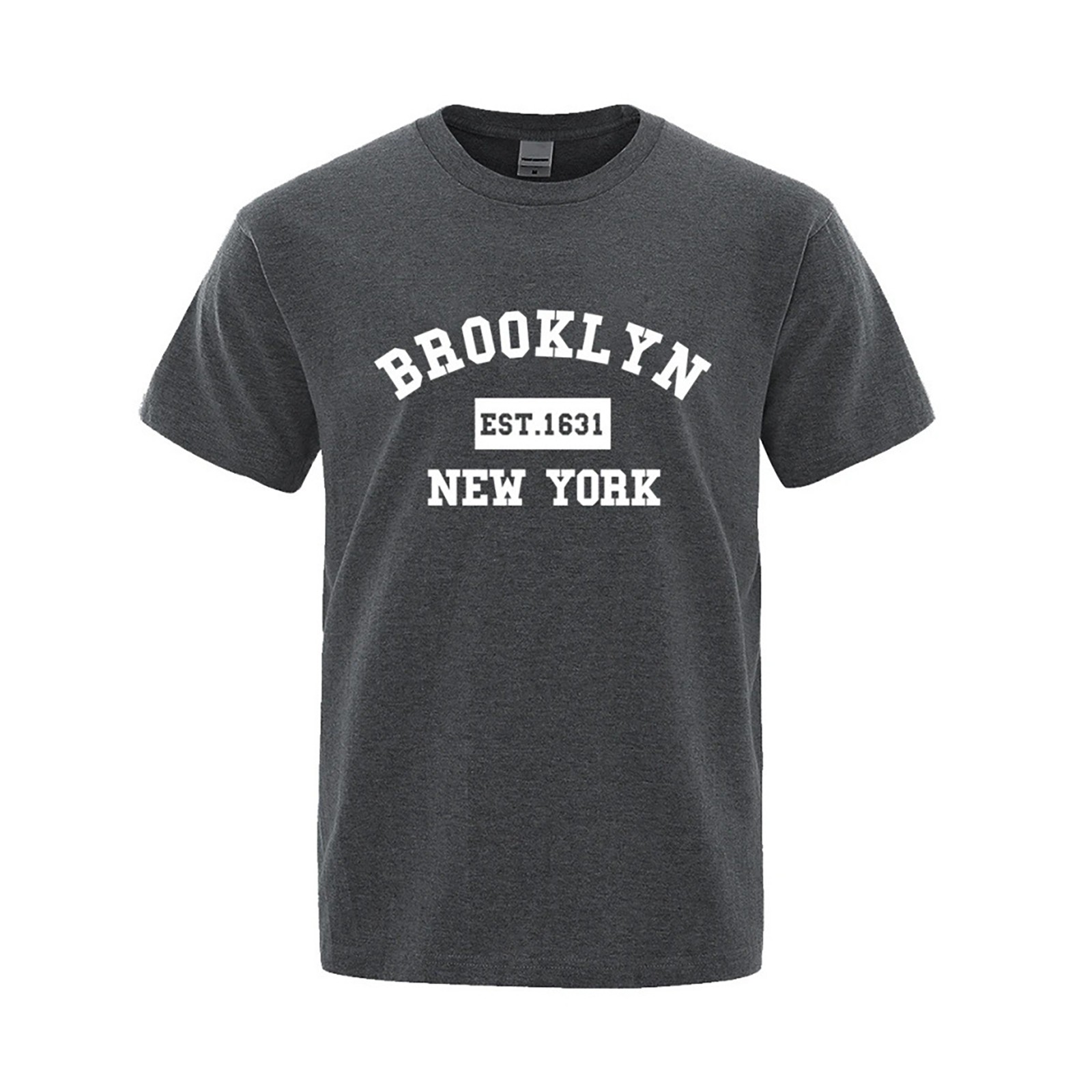thumbnail image 2 of 2025 Camiseta de hombre con estampado de letras de Nueva York - Corte holgado, tejido transpirable, informal de verano - XS-XXXL, 2 of 4